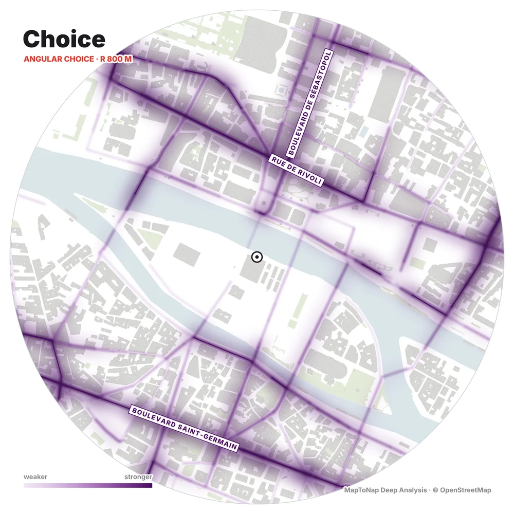 Space syntax · choice: MapToNap Deep Analysis