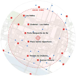 MapToNap 生成的公交可达分析图